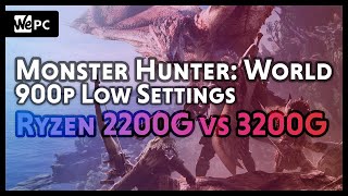 AMD Ryzen 3 2200G vs 3200G  Monster Hunter World  Low Settings  WePC Gaming Benchmark [upl. by Tamara]