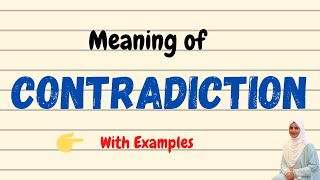 Daily vocabulary  Contradiction Meaning  Vocabgram [upl. by Osicran468]