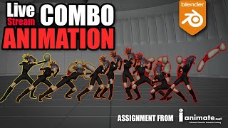 Combo Animation in Blender  Final Blocking pass [upl. by Acilejna]