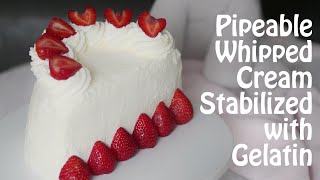 Stabilized Whipped Cream with Gelatin 2 minute tutorial [upl. by Holmun]