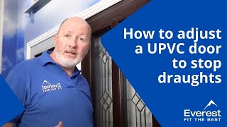 How to adjust a uPVC door to stop draughts [upl. by Claud]