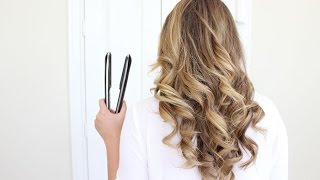 How To Curl Your Hair With A Flat Iron  Long Lasting [upl. by Jarrod]