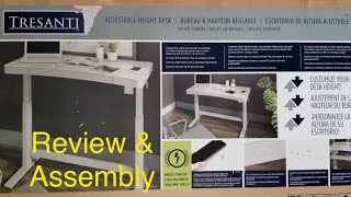 Tresanti Adjustable High Desk Unboxing Review and Assembly Should you buy it [upl. by Brnaba529]