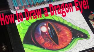 Amazing Dragon Eye Drawing Part One by Andrea Kirk  The Art Chik [upl. by Paul]