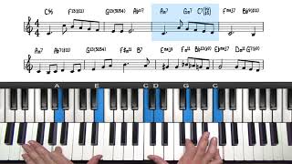 quotThe Christmas Songquot Jazz Piano Tutorial  Chestnuts Roasting On An Open Fire [upl. by Aivad]