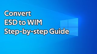 How to convert ESD files to WIM files [upl. by Dazhahs]