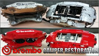 25 Year Old Brembo Brake Caliper Restoration  Rebuild [upl. by Aicatan]