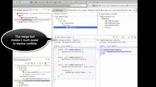 Eclipse  Merge and Resolve Conflicts with git [upl. by Annairdua]
