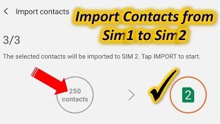 Copy Contacts from Sim1 to Sim2 in Samsung [upl. by Yelyac]