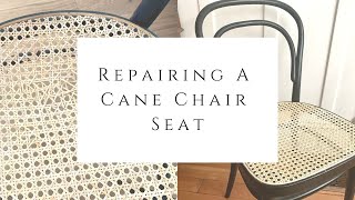 Repairing a Cane Chair Seat [upl. by Eiramanit589]