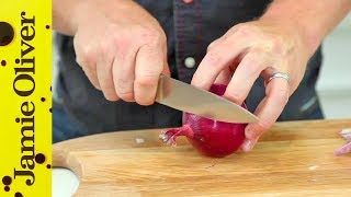 How To  Chop an Onion  Jamie Oliver [upl. by Yrruc843]