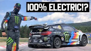 Ken Block Tests amp HOONS The Worlds First All Electric Rally Cross Car [upl. by Aroved875]