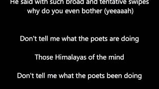 Tragically Hip  Poets lyrics [upl. by Neral866]