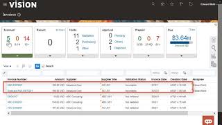 Payables  Complete an Invoice from a Scanned Image [upl. by Nylecyoj]