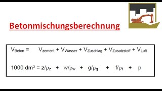 Mischungsentwurf Beton  Beispielrechnung [upl. by Breskin]