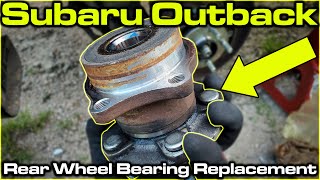 Subaru Legacy  Outback 1014 Rear Wheel Hub Bearing Assembly Replacement [upl. by Sirron]