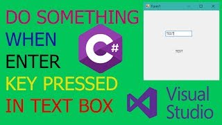 How to Set Enter Key Event On TextBox and Button in C Windows Form [upl. by Woo]