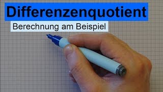 Differenzenquotient berechnen am Beispiel [upl. by Enrak736]