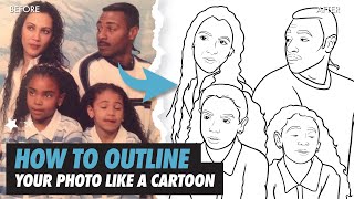 How to OUTLINE in Procreate Tutorial  Clean CARTOON LINE ART Drawing [upl. by Ragucci]