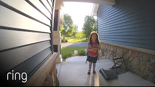 Deployed Dad Gets Messages Halfway Around The World From His Kids Via Ring Video Doorbell  RingTV [upl. by Hymie]