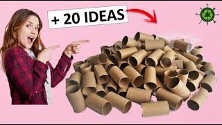 DE 20 MANUALIDADES GENIALES CON ROLLOS DE PAPEL HIGIÉNICO RECICLAJE [upl. by Lucine]