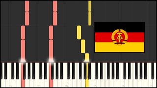 East Germany National Anthem  Auferstanden Aus Ruinen Piano Tutorial [upl. by Tenay]