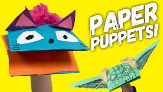 How to Make PAPER PUPPETS Easy Craft [upl. by Gaskin]