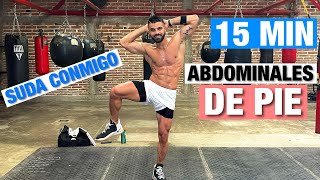 Abdominales De Pie 15 MIN Aplanar Abdomen En Casa [upl. by Winfrid]