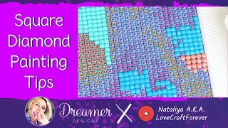 SQUARE Diamond Painting Tips and Tricks Tutorial  Diamond Painting 101 [upl. by Nnylarat237]