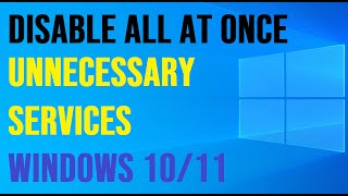 Disable ALL Unnecessary Services AT ONCE  NO TOOLS USED  Windows 1011 [upl. by Acinat]