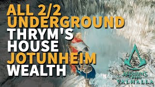 All Thryms House Wealth Chest Keys AC Valhalla Jotunheim Underground [upl. by Frans]