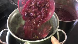 making grape jelly from SCRATCH  grandma style sure jell [upl. by Namyac]