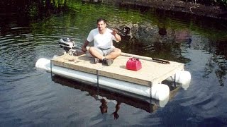 DIY PVC pipe pontoon boat  HomeMade boat  in 1 day [upl. by Sello]