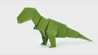 ORIGAMI TREX Jo Nakashima  Dinosaur 5 [upl. by Yenaled]