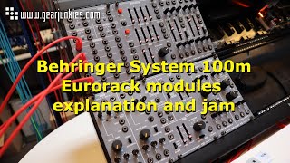 Behringer System 100m Eurorack modules explanation and jam [upl. by Cohlier]