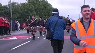 Moyne Pipe Band  Ardess Accordion Charity Parade 2024 [upl. by Adiarf]