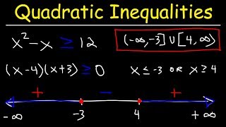 Quadratic Inequalities [upl. by Aidne]