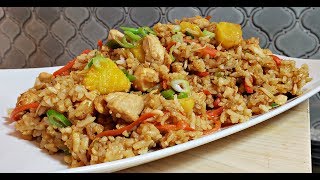 Pineapple Chicken Fried Rice Recipe  CHICKEN FRIED RICE RECIPE [upl. by Akemihs]