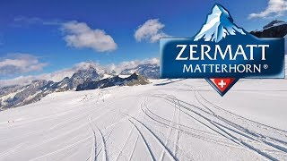 Summer skiing Zermatt  full ride from 3800m to 2900m 7km  July 2018 [upl. by Smail]