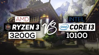 AMD Ryzen 3 3200G VS Intel Core i3 10100  AMD Vega 8 VS Intel UHD 630 [upl. by Crisey]