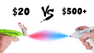 CRAYOLA Vs COPIC Marker airbrush system BATTLE [upl. by Airretal]