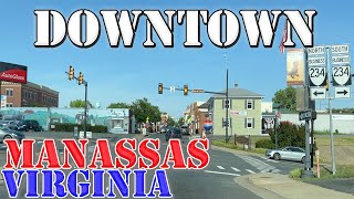 Manassas  Virginia  4K Downtown Drive [upl. by Arbmahs]