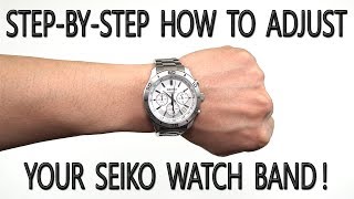 How To Adjust Your Seiko Watch Band The Easy Way Under 5 Minutes 4K [upl. by Upali]