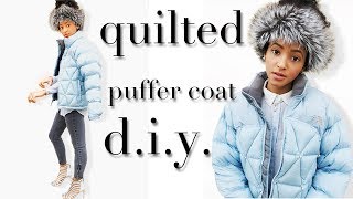 Quilted Puffer Coat DIY [upl. by Esya]