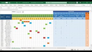 Annual Leave Tracker with DailyMonthly View in Excel [upl. by Lyrrehs]