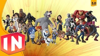 Disney Infinity 30  All Character Previews Remembering Infinity [upl. by Yliram]