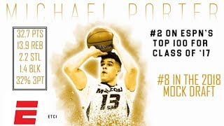 Michael Porter Jrs 2018 NBA Draft Scouting Video  DraftExpress  ESPN [upl. by Welsh]