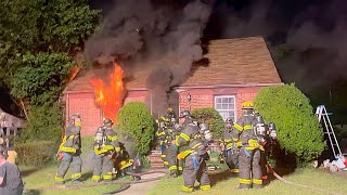 HOUSE FIRE PPL TRAPPED  HICKSVILLE NY [upl. by Drazze]