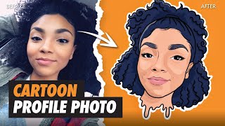 How to CARTOON YOURSELF in Procreate Tutorial  Instagram Cartoon Profile Photo [upl. by Essenaj271]