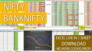 Option Chain NIFTY amp BANKNIFTY live data in 1 excel Sheet Download for intraday [upl. by Lenaj]